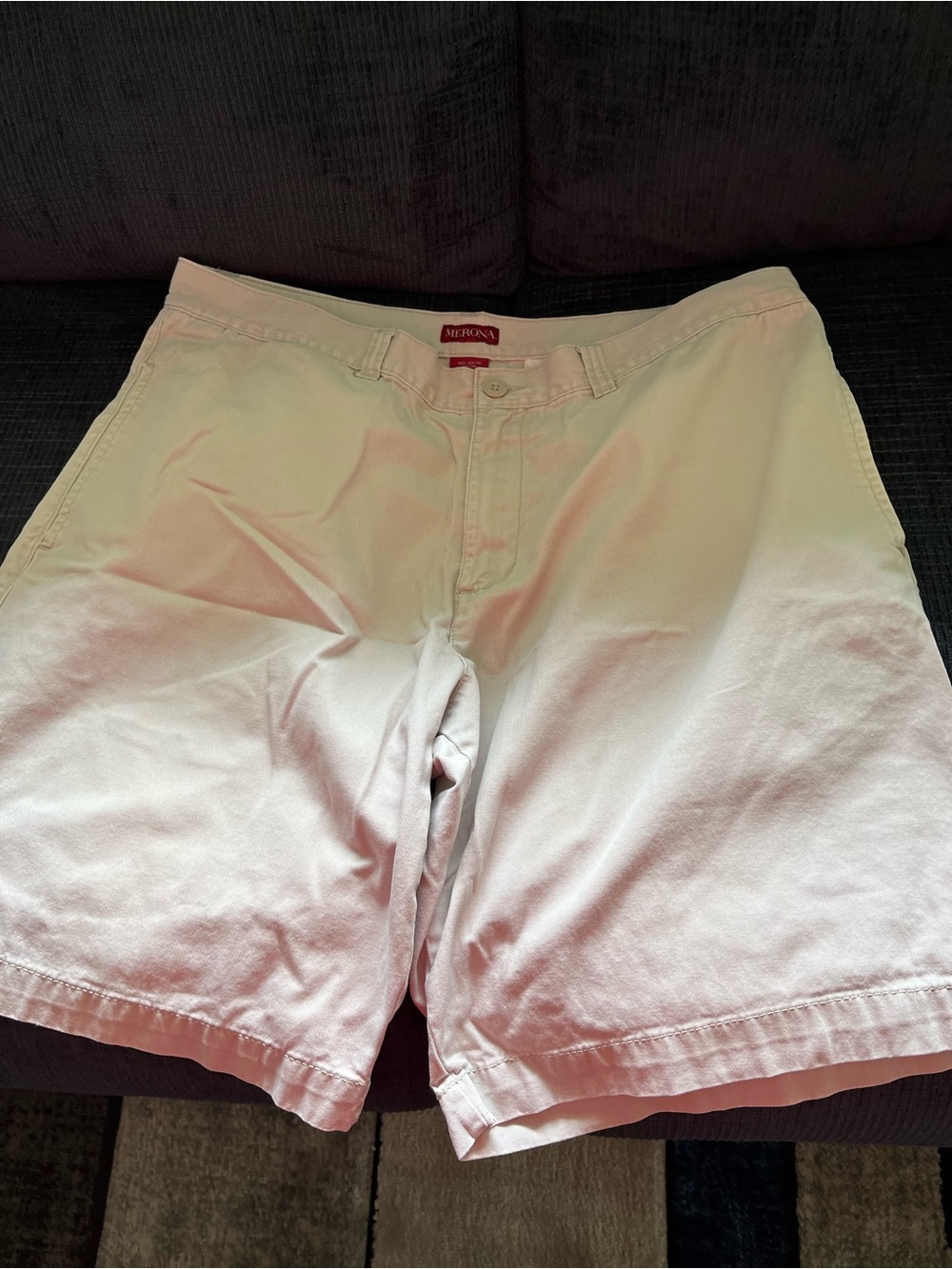 Merona Men's White Flat-Front Cotton Shorts